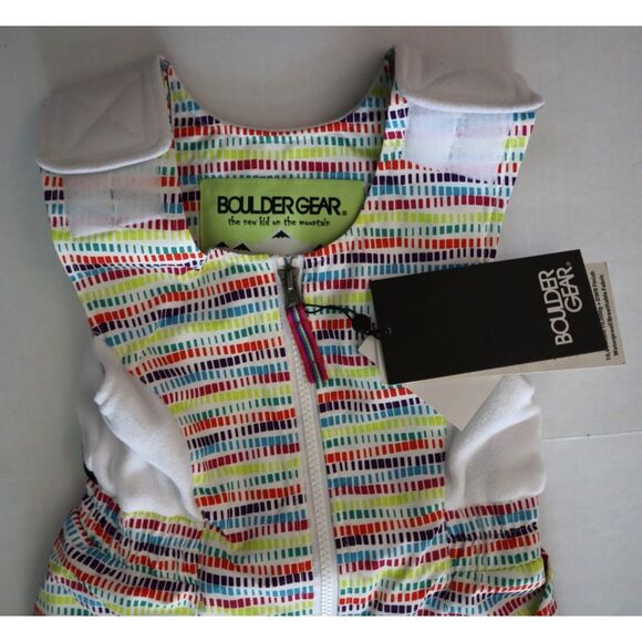Boulder Gear 9126R-776 Girl's Sz 3T White Dash Insulated Hailey Snow Bib - Picture 4 of 5